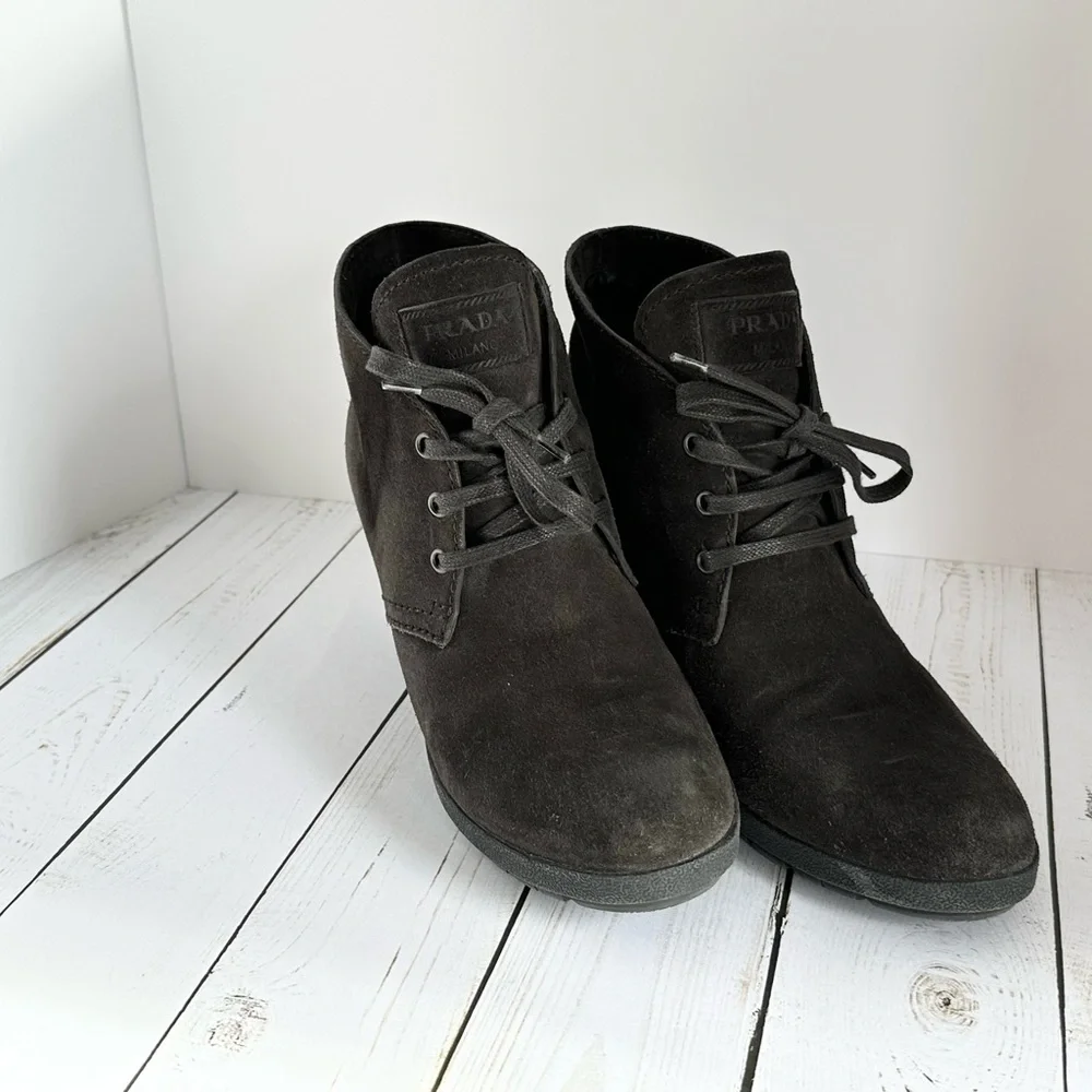 Prada Scamoaciato wedge boot - Picture 4 of 6